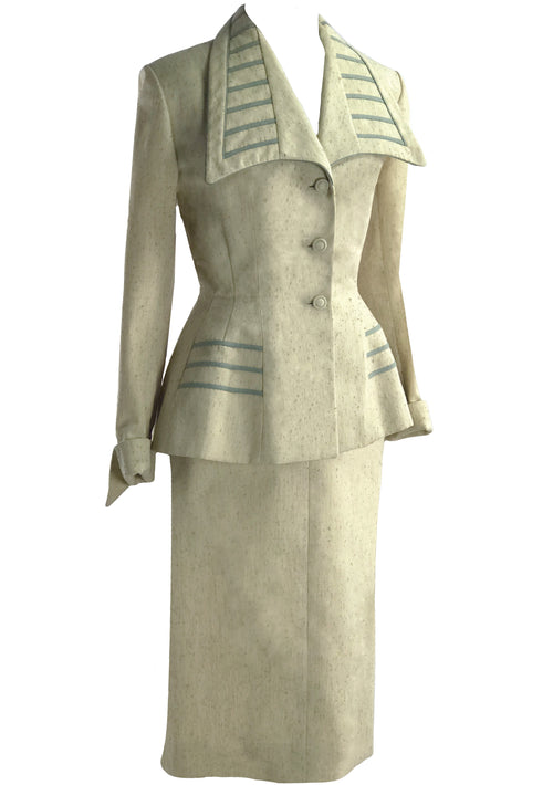 Vintage 1950s Lilli Ann Oatmeal Suit- New!