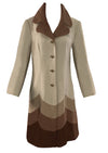 Vintage 1960s Cream and Brown Lilli Ann Coat - New!