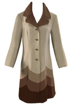 Vintage 1960s Cream and Brown Lilli Ann Coat - New!