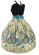 Vintage 1950s Nautical Theme Novelty Skirt - New!