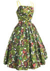 Late 1950s Abstract Floral Cotton Dress- New!