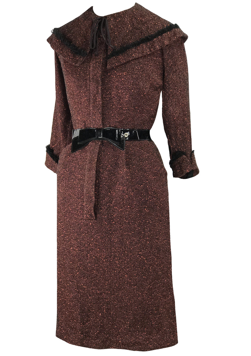 Vintage 1950s Wool Lilli Ann Designer Dress- New!