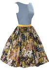 Late 1950s Early 1960s Floral Cotton Designer Dress - New!