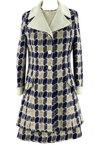 1960s Deadstock Lilli Ann Navy & Cream Ensemble- New!