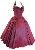 Vintage 1950s Purple Sharkskin Taffeta Cocktail Dress- New!