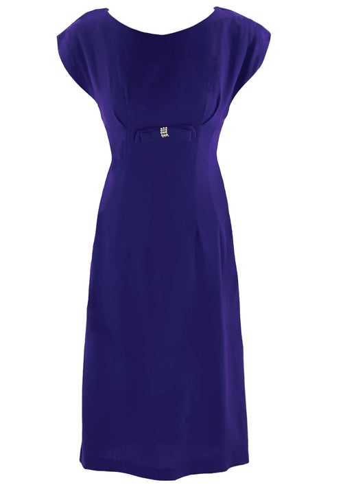 Vintage 1950s Purple Wool Dress Ensemble- New! (ON HOLD)