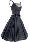 1950's Black Eyelet Embroidered Lace Cotton Dress- New!