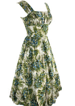 1950s Spring Flowers Cotton Print Dress- New!