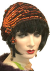 Rare 1920s Bronze Evening Cloche Headpiece - New!