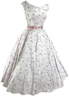 Vintage 1950s Seashell Novelty Print Cotton Dress - New!