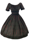 Early 1960s Designer Jerry Gilden Black and Red Dress - NEW!