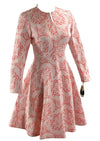 Vintage 1960s Embossed Floral Mini Dress - New!