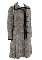 Vintage 1960s Op-Art Dress and Jacket Ensemble- NEW!