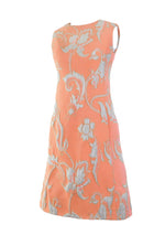 Vintage 1960s Sherbet and Silver Brocade Dress  - New!
