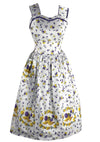 Late 1950s Garden Theme Novelty Print Dress- New!