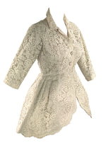 Stunning Vintage 1950s Cream Lace Peplum Jacket - NEW!
