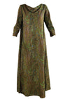Vintage 1970s  Paisley Lurex Maxi Caftan Dress - NEW!