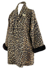 Vintage 1960s Faux Leopard Car Coat - New!