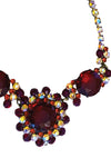Ruby and Clear Crystal Czech Necklace- New!