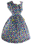 Early 1960s Harlequin Print Cotton Sundress & Bolero- New!