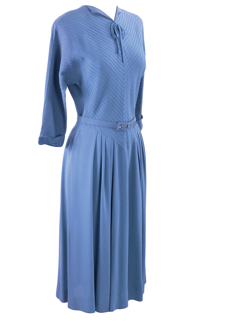 Vintage 1940s Lavender Rayon Crepe Dress  - New!