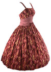 Vintage 1950s Mid Century Atomic Print Cotton Dress- New!