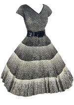 Late 1950s Black and White Cotton Lace Dress- NEW!
