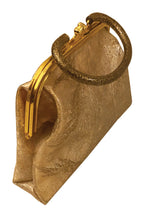 Late 1950s to Early 1960s Gold Glitter Vinyl Purse - NEW!
