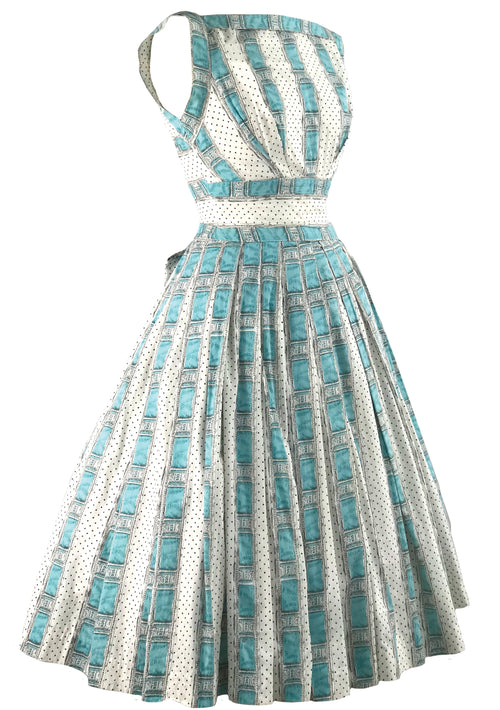 Vintage 1950s Trompe L'Oeil Ribbon & Lace Dress - New!