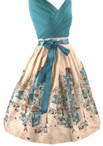 Vintage 1950s Parisienne Scenic Skirt- New!