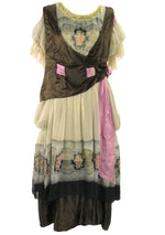1910 - 1920s RARE French Floral Robe de Style Dress  - New!