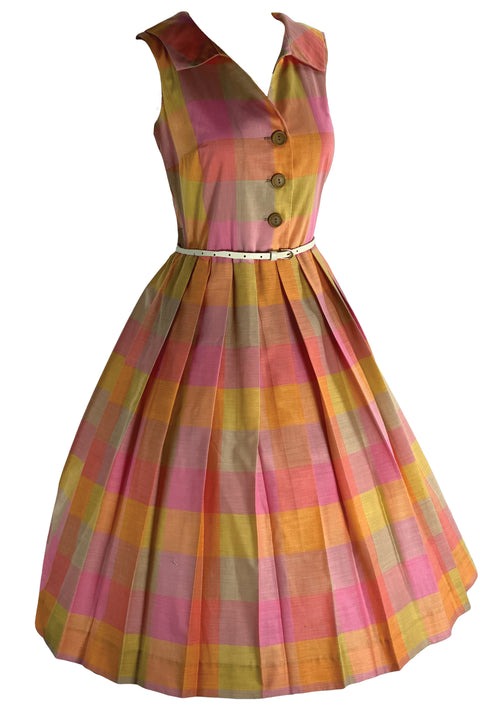 Vintage 1950s Checkered Koret of California Dress- New!