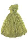 Early 1960s Chartreuse Lace Party Dress - NEW!