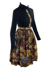 1960s Mini Dress with Tapestry Print- New!