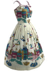 RARE 1950s English Seaside Novelty Print Dress- New! (RESERVED)