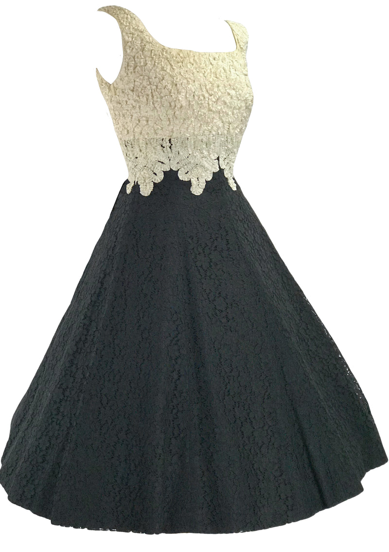 Black and hotsell cream lace dress