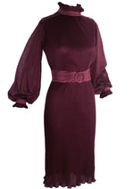 Gorgeous 1970s does 1930s Maroon Dress- New!