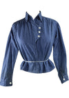 Antique 1900 - 1910 Blue Cotton Drill Shirt - New!