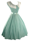 Vintage 50s to Early 60s Mint Green Cotton Dress- New!