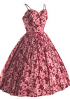 Sensational 1950s Pink Roses Cotton Sundress- New! (ON HOLD)