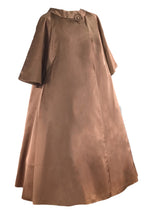 Late 1950s Designer Copper Satin Evening Coat- New!