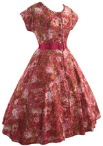 Vintage 1950s Impressionist Print Cotton Dress- New!