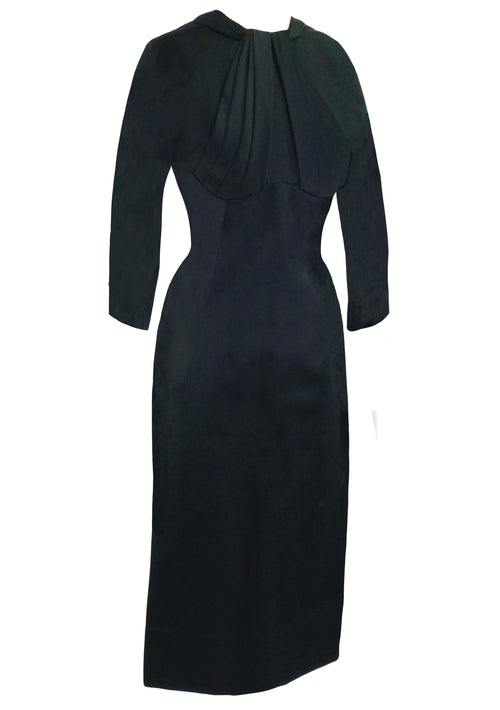 Vintage 1950s Lilli Ann Black Sheath Dress- New!