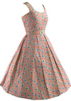 Vintage 1950s Pink Floral Cotton Dress Ensemble- New!