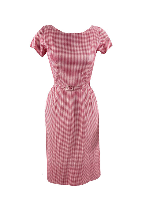 1950s Pink & White Gingham Ensemble by Betty Barclay- NEW!