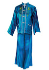 1950s Ocean Blue Blue Chinese Loungewear Pyjama Set- NEW!