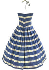 Vintage 1950s Blue and White Circles Cotton Sundress - NEW!