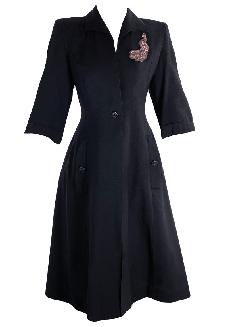 Vintage 1940s Lightweight Linen Blend Coat- New!