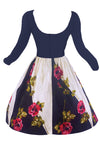 Vintage Early 1960s Crimson Roses Silk Dress- NEW!