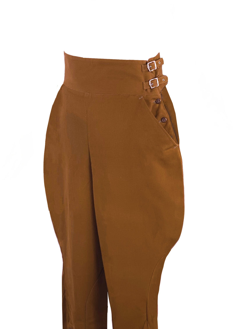 Vintage 1930s Tawny Brown Jodhpurs Riding Breeches- New!